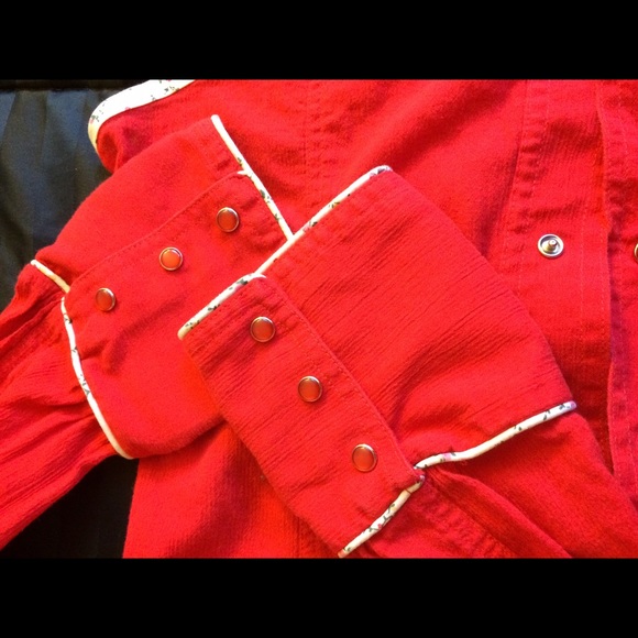 Tulle rockabilly western snapbutton shirt size SM - Picture 3 of 4