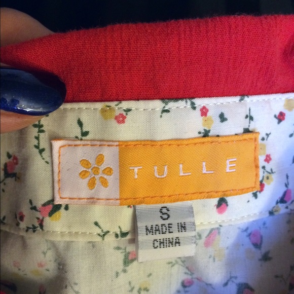 Tulle rockabilly western snapbutton shirt size SM - Picture 4 of 4