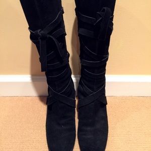 Enzo Angiolini black suede boot size 7.5 M