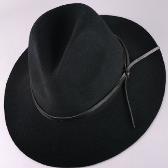 NWT || Black Wool Fedora Panama Hat - Picture 3 of 3