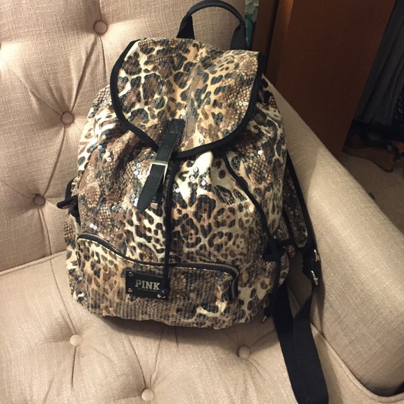 New w/o tags PINK cheetah backpack!
