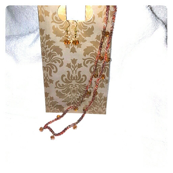 Hand made necklace and earings set