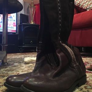 Brown cowboy boots