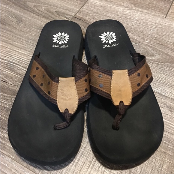 Yellow Box Flip Flops