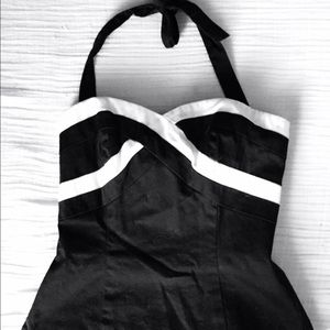 White House Black Market Black Halter Top Bustier
