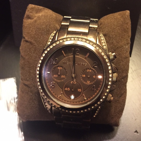 Michael Kors espresso large face watch
