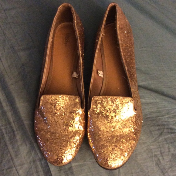 Gold Glitter Shoes