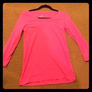 J. Crew pink shirt