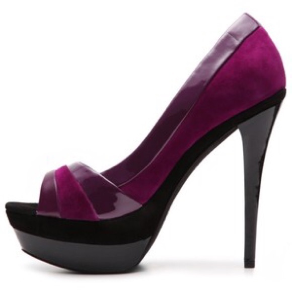 Jessica Simpson Willette cranberry suede pumps 6