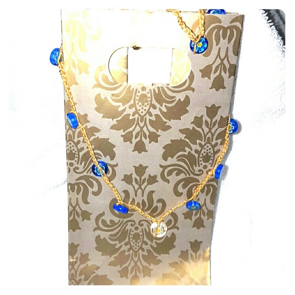 Beautiful Milafiore glass beads studded necklace