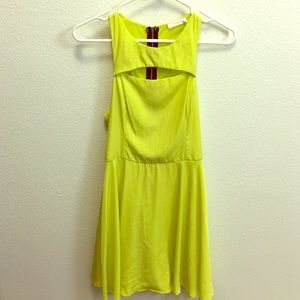 Lime green dress. LUSH label. Worn once. Size S.