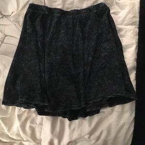Light acid wash, dark skirt