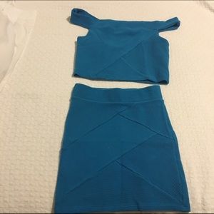 GUESS crop top and pencil skirt