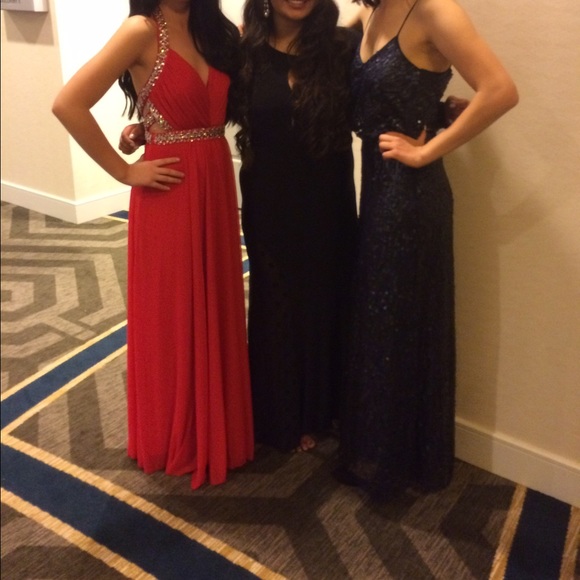 Jeweled Ruched Halter Gown