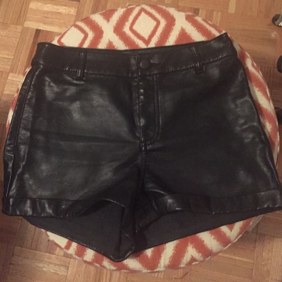 H&M Faux Leather Shorts