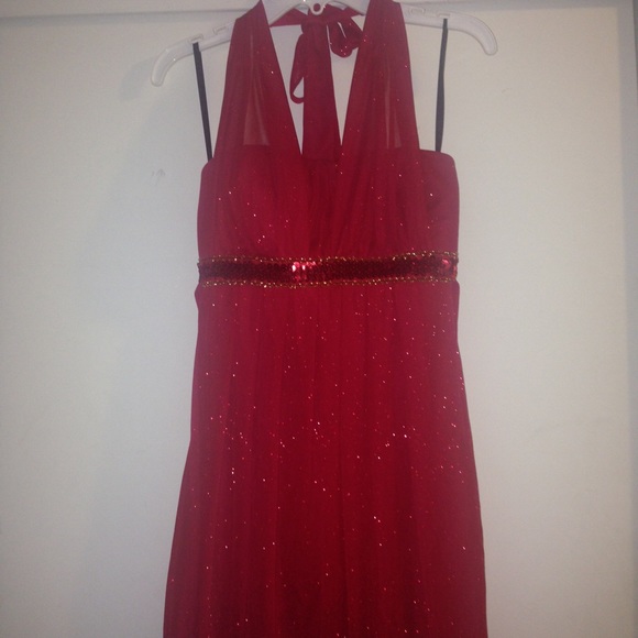 Sweet Storm Red and Gold Dress