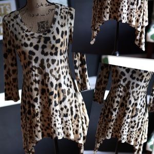 Animal print Karen Kane shirt.