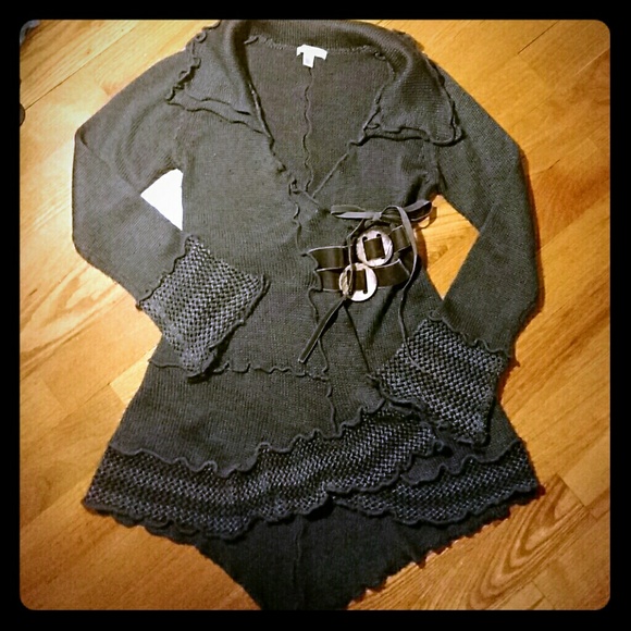Whimsical wrap sweater!
