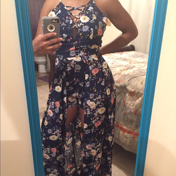 Fashion Nova maxi romper