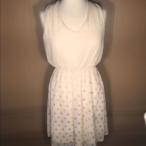 Cream and gold polka dot dress