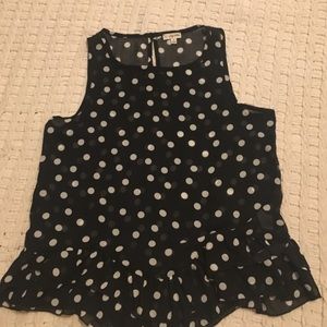 Flowy polka dot tank top