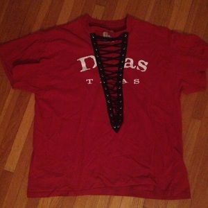 LF lace up vintage tee