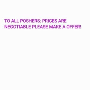 All my prices are negotiable...