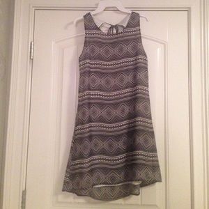 Sleeveless Dress, Black and White Pattern