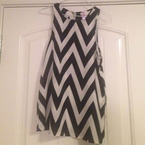 Chevron Sleeveless Blouse