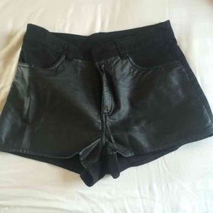 Leather shorts