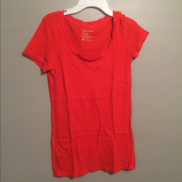 Red Scoop Neck Shirt