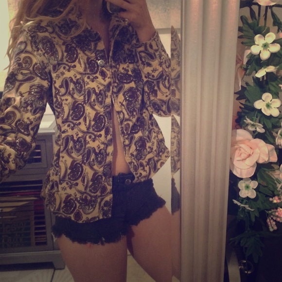 Paisley Corduroy jacket🖤 - Picture 3 of 10