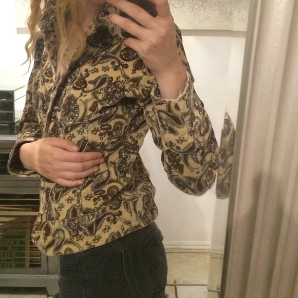 Paisley Corduroy jacket🖤 - Picture 2 of 10