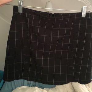 Black plaid skirt