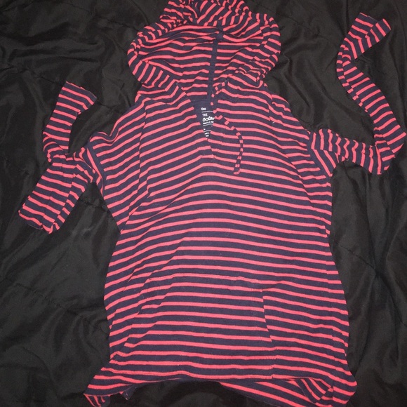 Black/Navy & Orange/Red Gap Waffle Hoodie