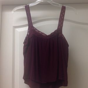 Maroon Crop Top