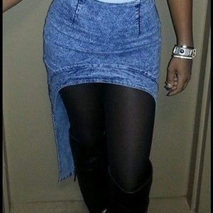 Jean skirt acid wash Blue or Black