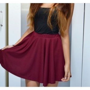Burgundy skirt