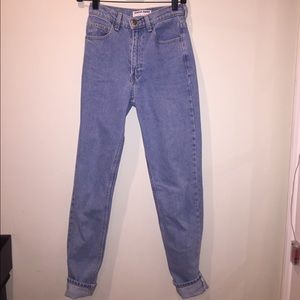 American Apparel light denim mom jeans