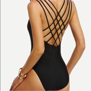 Strap Black One Piece NWOT