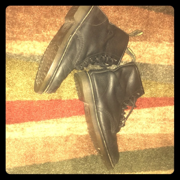 Size 8 Doc Marten boots scuffed up had 4 a while