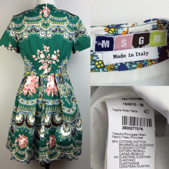 MSGM mini floral dress size 40 Made in Italy - Picture 4 of 4