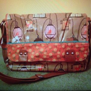 Fossil Bird Cage Key Per Messenger Bag/Book bag