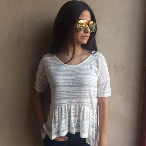 Hi-low blouse