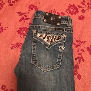 Miss me jeans zebra star pocket