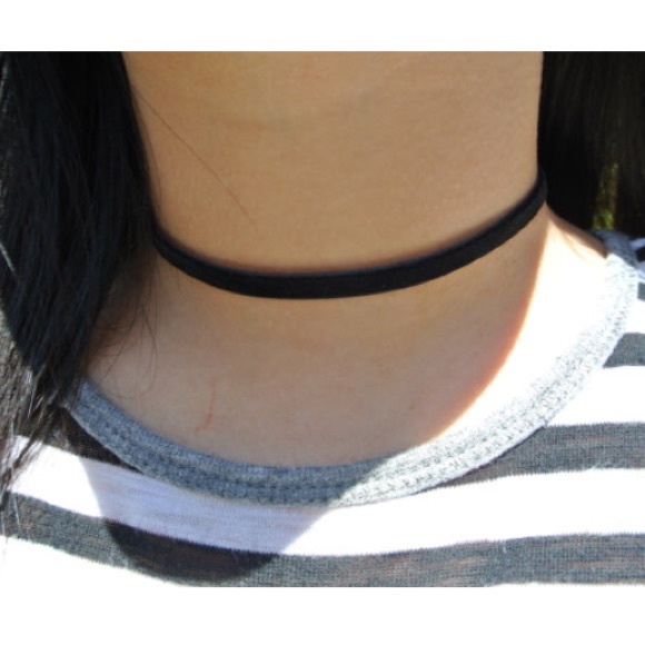 Skinny Black Choker Necklace