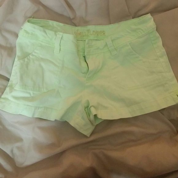 Neon green shorts