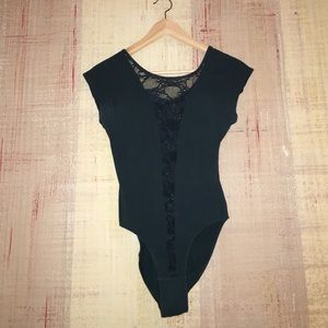 American Apparel lace green bodysuit