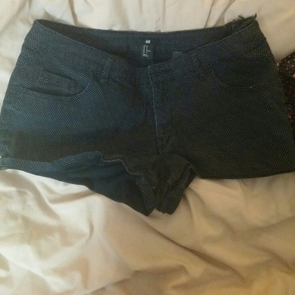 H&M Polka dot black shorts
