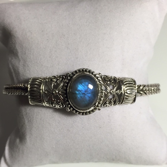 Labradorite Sterling Silver Bracelet Women Jewelry - Picture 3 of 4